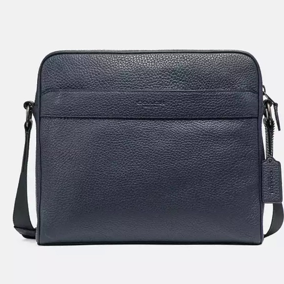 Coach Charles Camera Bag Crossbody Messenger Bag Midnight Blue New, Never Used - Picture 1 of 9